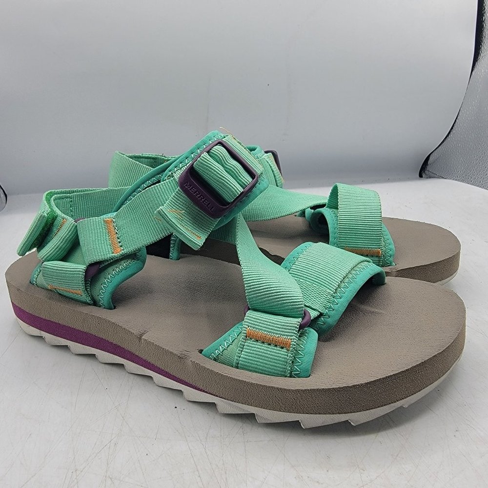 Merrell Alpine Strap Womens 8 Mint Green Sandals Shoes Casual Walking J003564